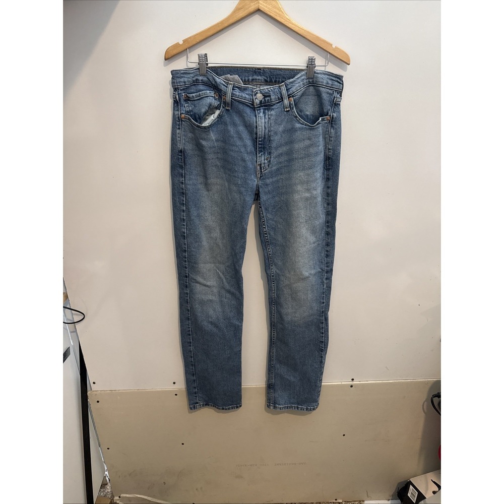 Levi's 514 Straight Fit Jeans 34x32 Fits 34x 31 Blue Medium Wash Denim Mens